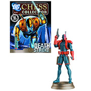 DC Superhero Deathstroke Black Pawn Chess Piece & Magazine